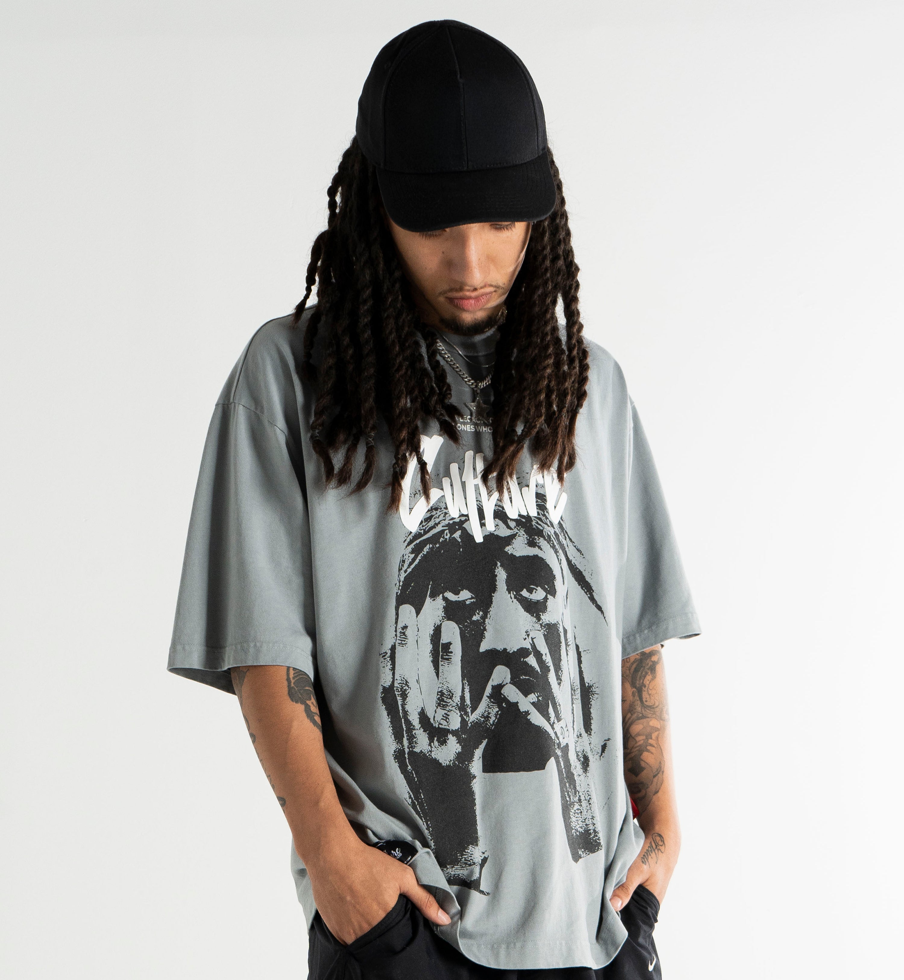 TUPAC SHAKUR GREY T-SHIRT