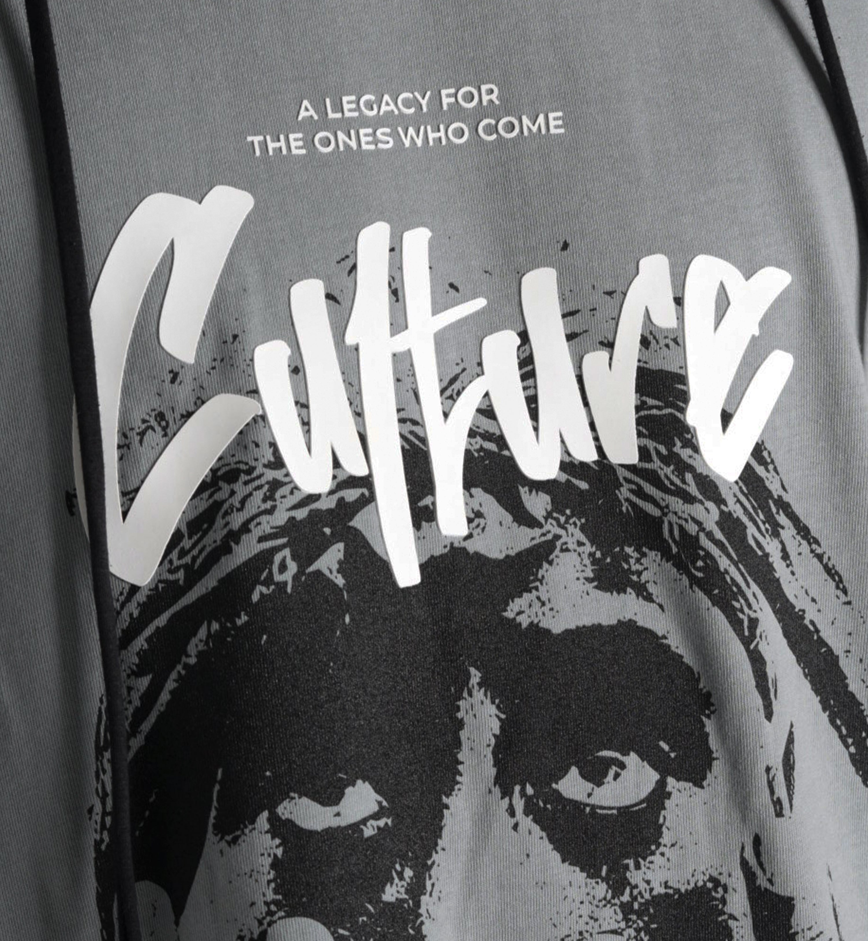 TUPAC SHAKUR GREY T-SHIRT